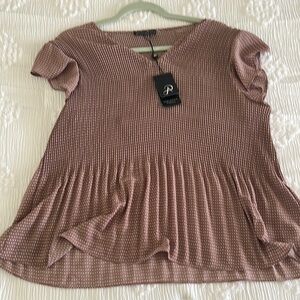 NWT Large Mauve Adrianna Papell Blouse